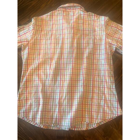 Aura Wrangler Pearl Snap Button Up Girls Medium Colorful Cowgirl Feminine Y2K - Picture 4 of 10